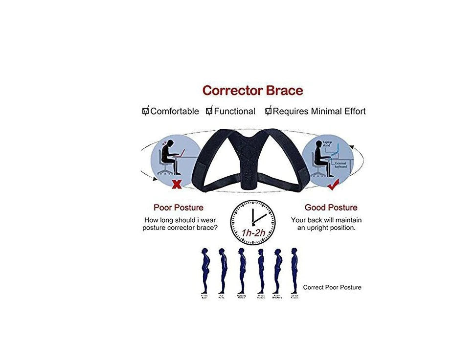 Posture Corrector For Men & Women Upper Back Support Brace / Belt